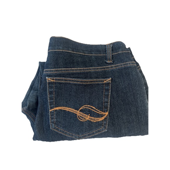Jaclyn Smith Pants Womens Stretch Denim Dark Wash Jean's Angel Fit Plus Size 10 - Picture 1 of 8